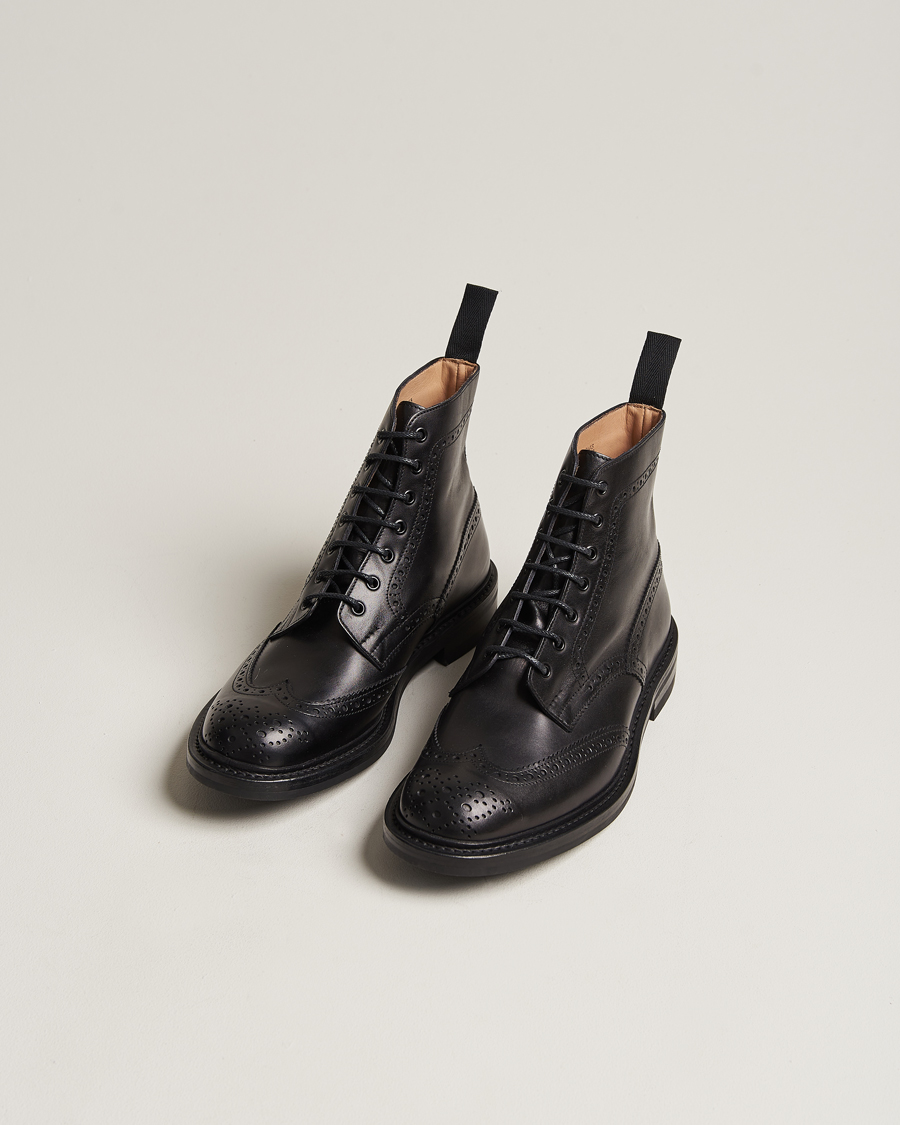 Herre |  | Tricker's | Stow Dainite Country Boots Black Calf