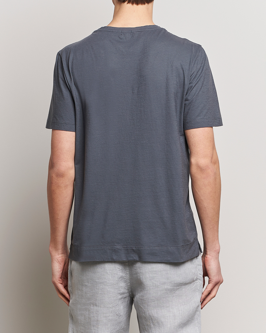 Herre | T-Shirts | Massimo Alba | Panarea Watercolor T-Shirt Steel