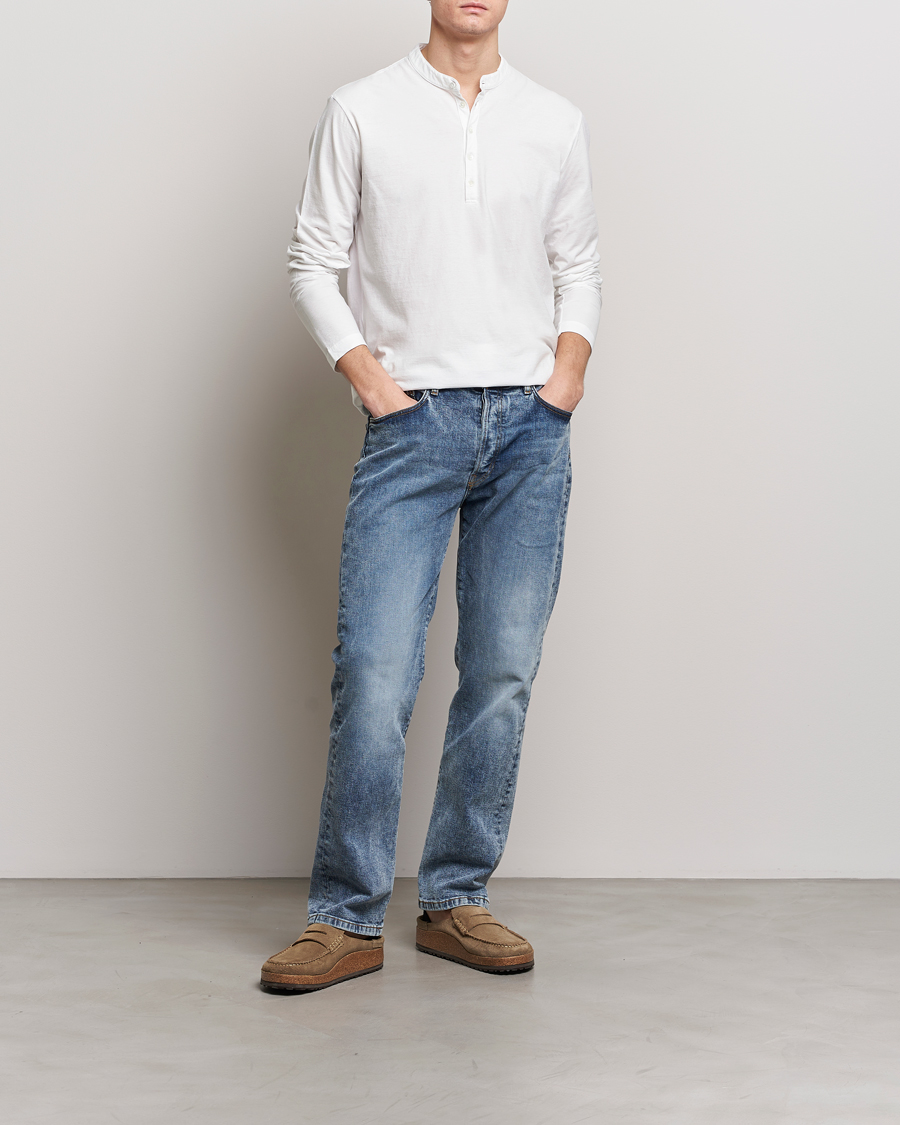 Herre | Trøjer | Massimo Alba | Hawai Watercolor Henley White