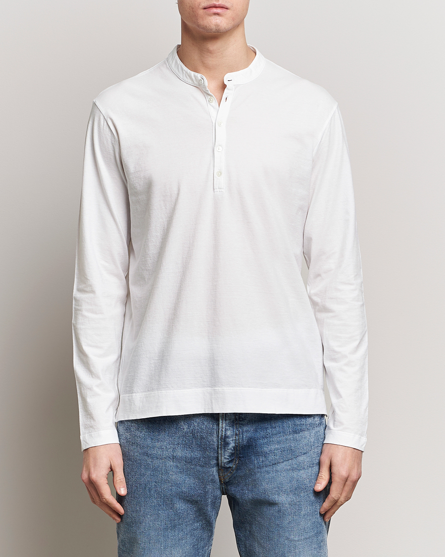 Herre | Afdelinger | Massimo Alba | Hawai Watercolor Henley White