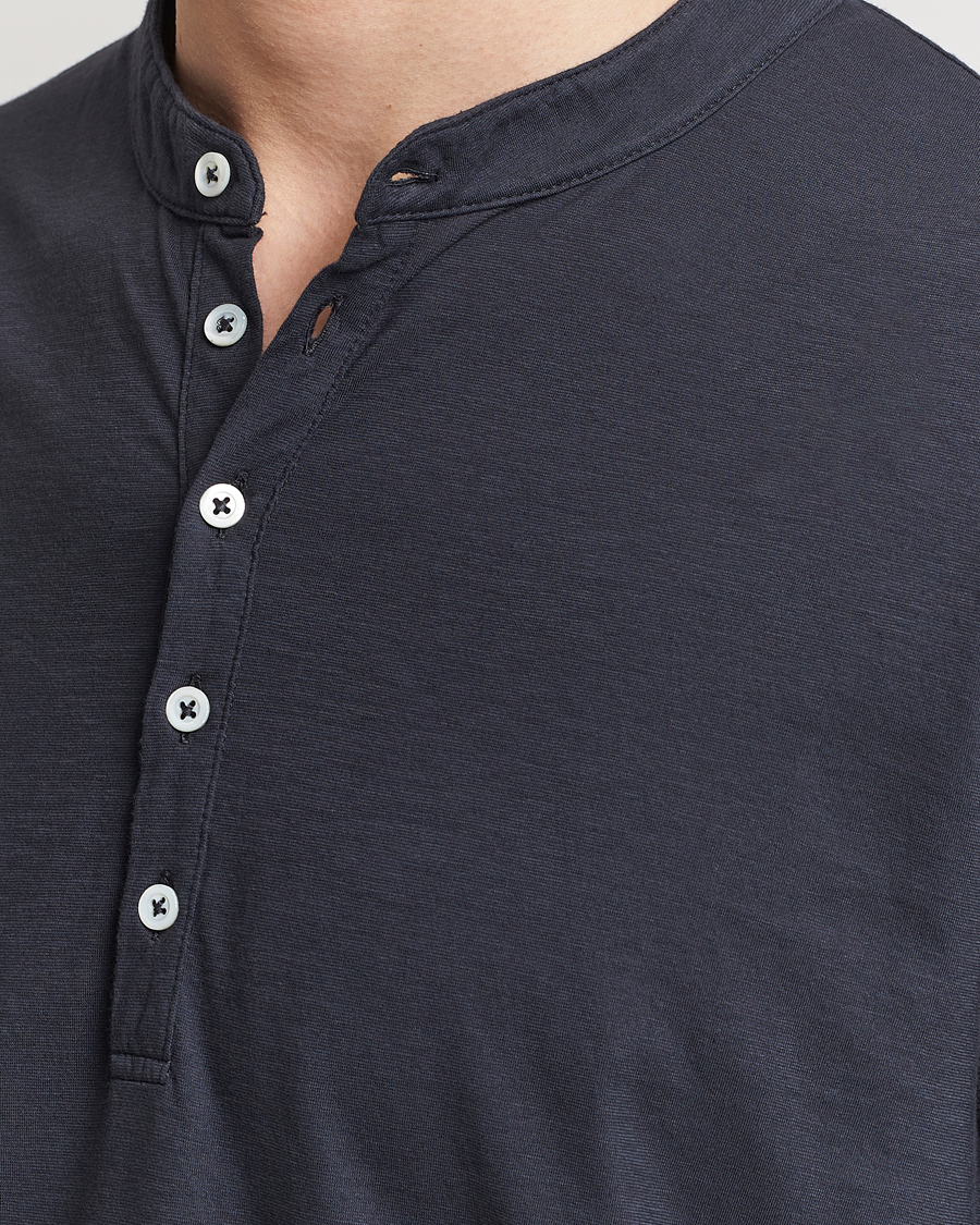 Herre | Trøjer | Massimo Alba | Hawai Watercolor Henley Washed Black