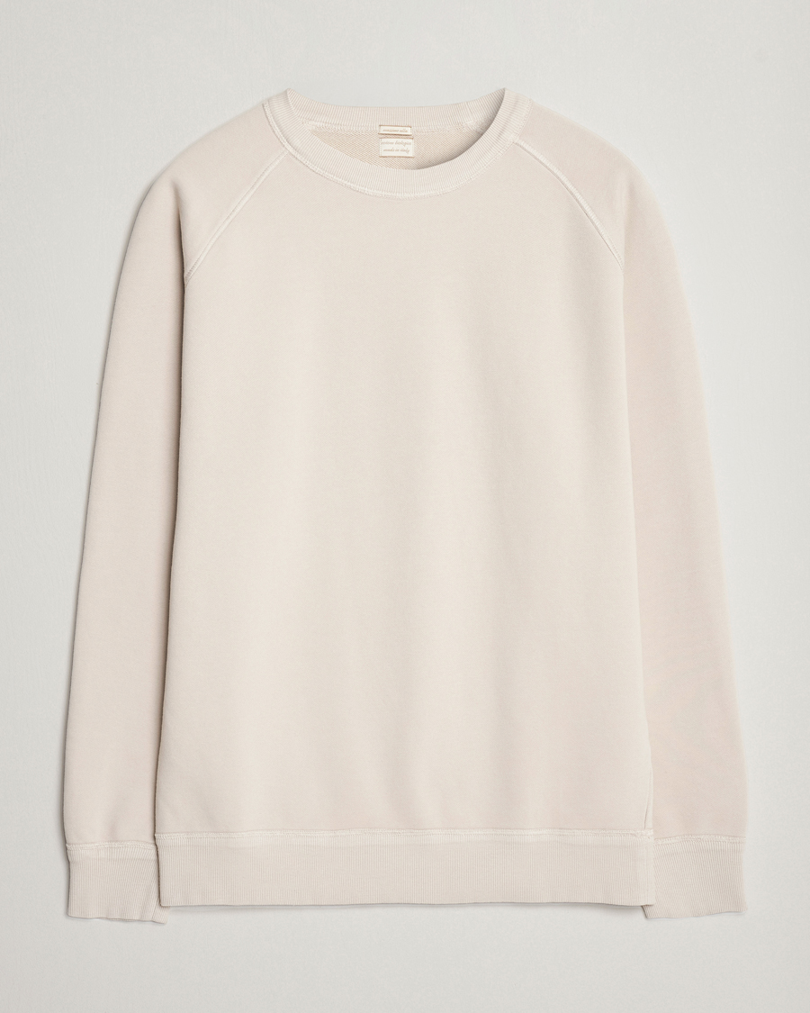 Herre |  | Massimo Alba | Freesport Fleece Cotton Sweatshirt Light Beige