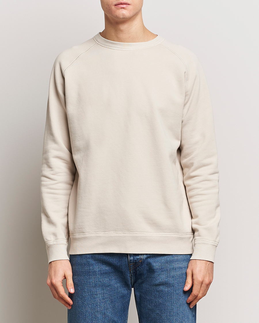 Herre | Italian Department | Massimo Alba | Freesport Fleece Cotton Sweatshirt Light Beige