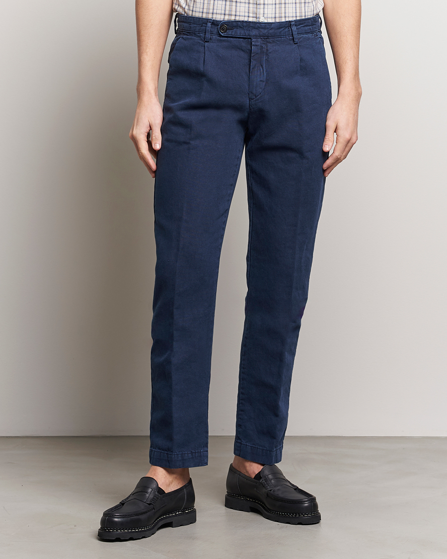 Herre | Tøj | Massimo Alba | Ionio Cotton Trousers Navy