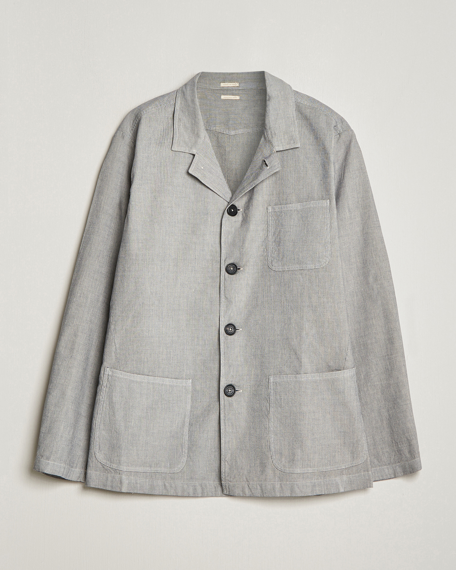 Herre | Jakker | Massimo Alba | Florida Cotton/Linen Shirt Jacket Light Grey