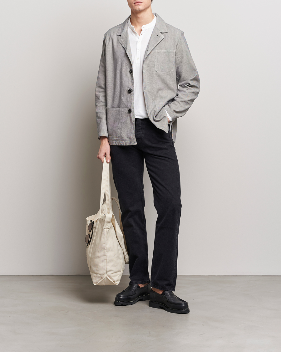 Herre | Jakker | Massimo Alba | Florida Cotton/Linen Shirt Jacket Light Grey