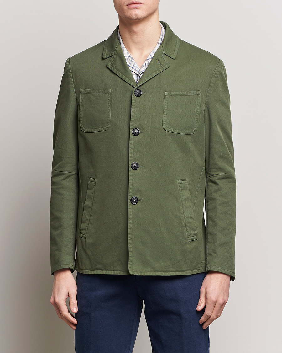 Herre | Contemporary Creators | Massimo Alba | Solex Cotton Work Jacket Military Green