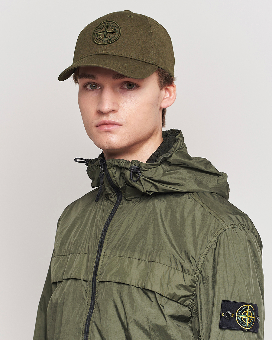Herre | Stone Island Classic Cotton Cap Military Green | Stone Island | Classic Cotton Cap Military Green