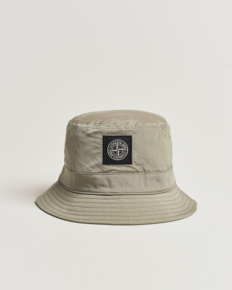 Herre |  | Stone Island | Logo Bucket Hat Natural Beige