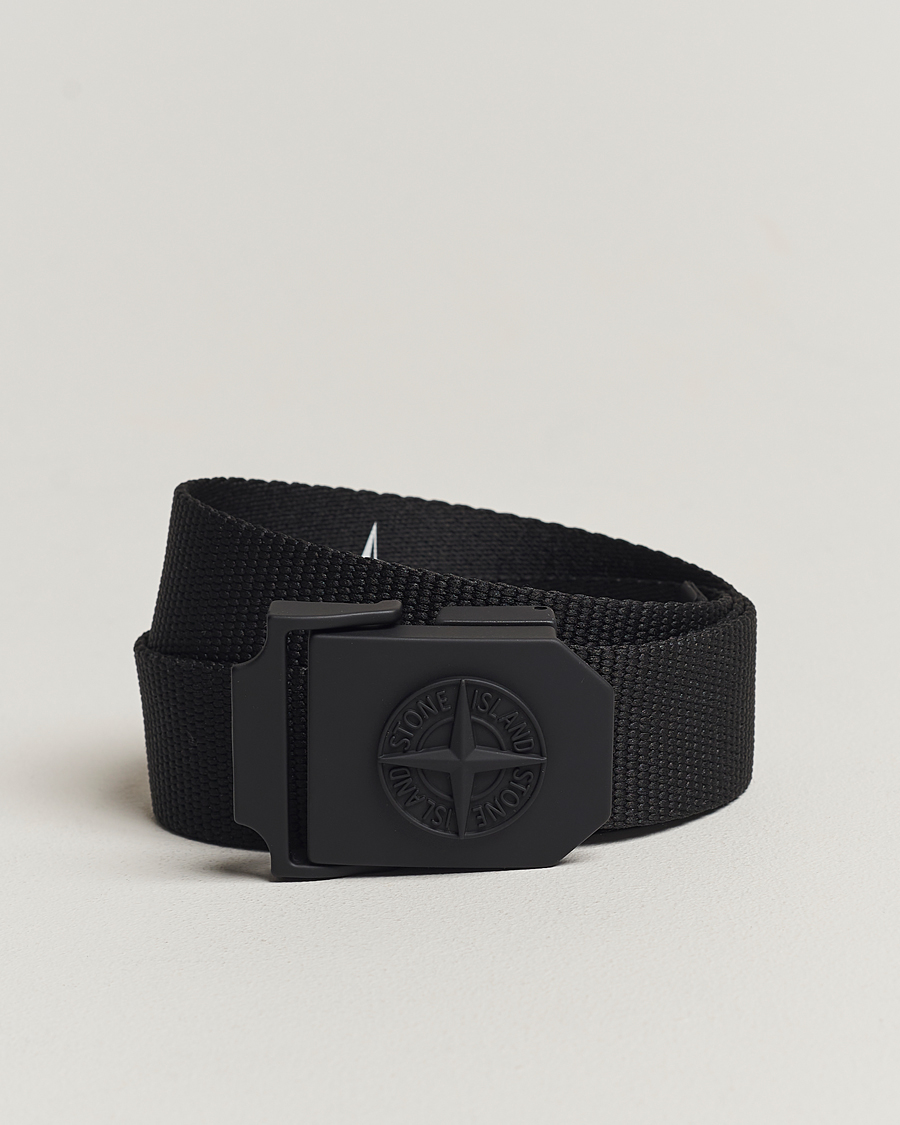 Herre | Stone Island Textile Belt Black | Stone Island | Textile Belt Black