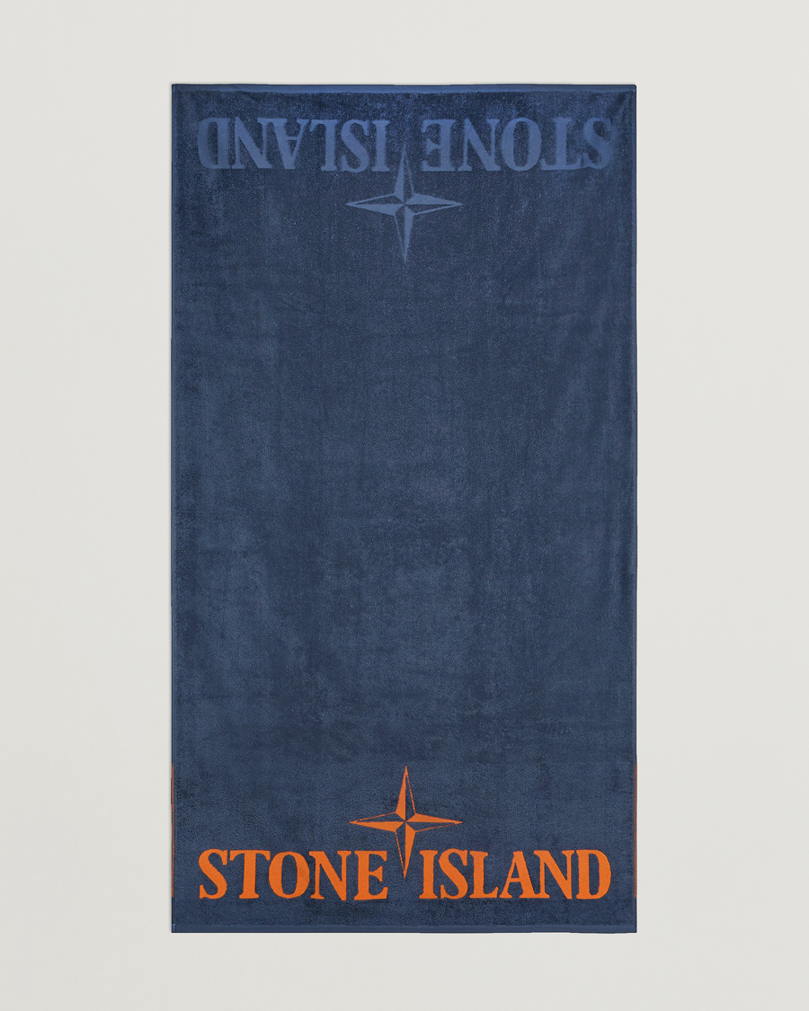Herre |  | Stone Island | Cotton Terry Beach Towel Dark Blue