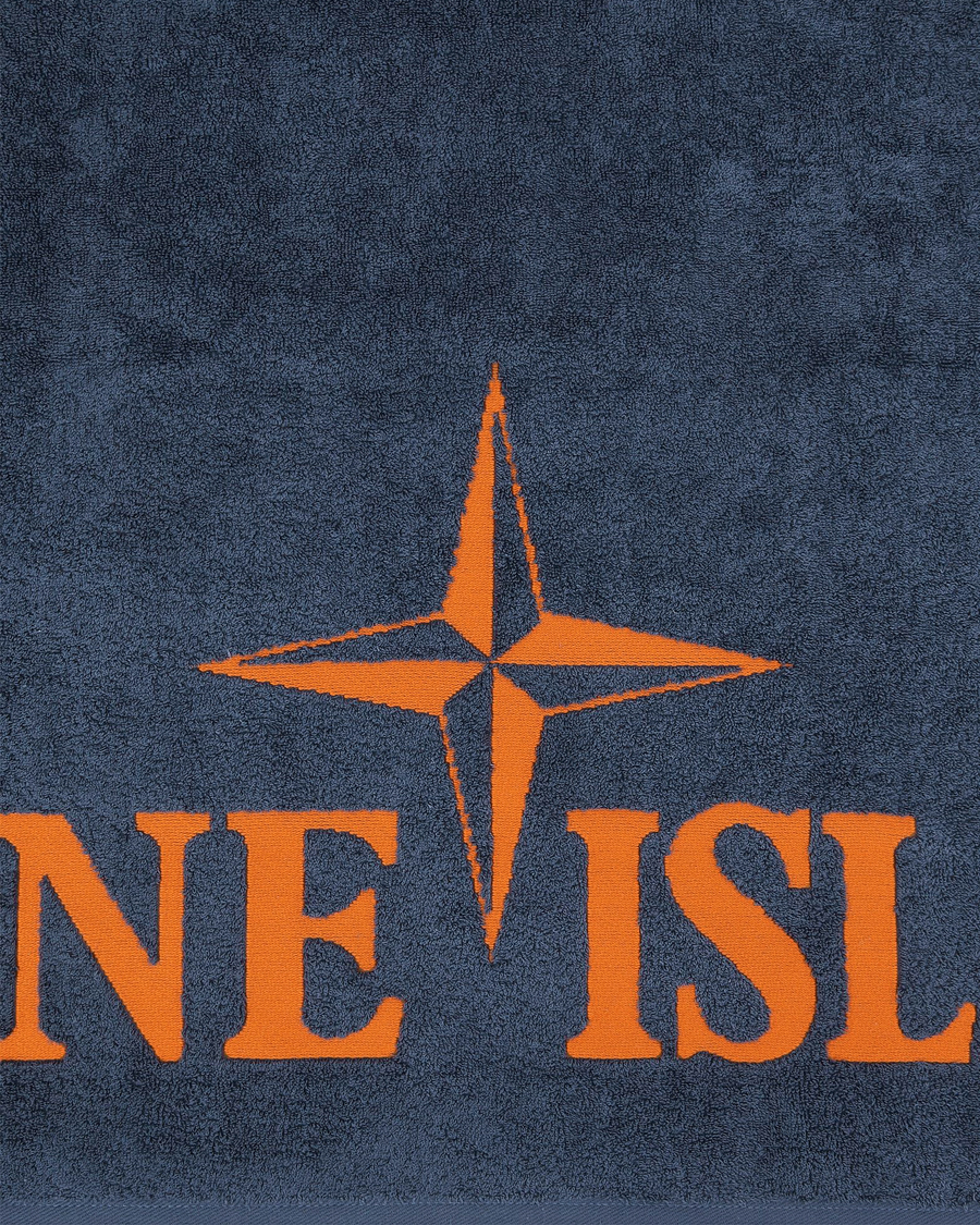 Herre | Stone Island Cotton Terry Beach Towel Dark Blue | Stone Island | Cotton Terry Beach Towel Dark Blue