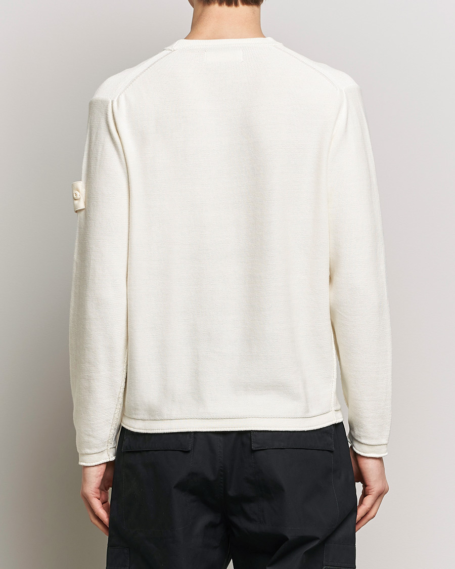 Herre | Trøjer | Stone Island | Ghost Knitted Cotton/Cashmere Sweater Natural Beige