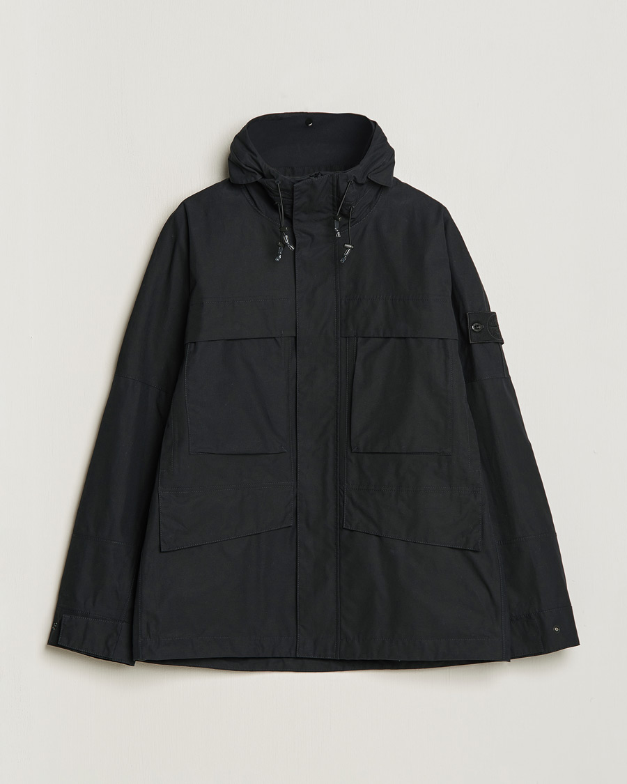 Herre | Jakker | Stone Island | Ghost Hooded Ventile Jacket Black