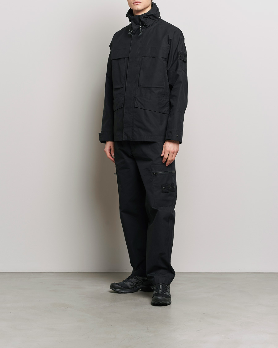 Herre | Jakker | Stone Island | Ghost Hooded Ventile Jacket Black