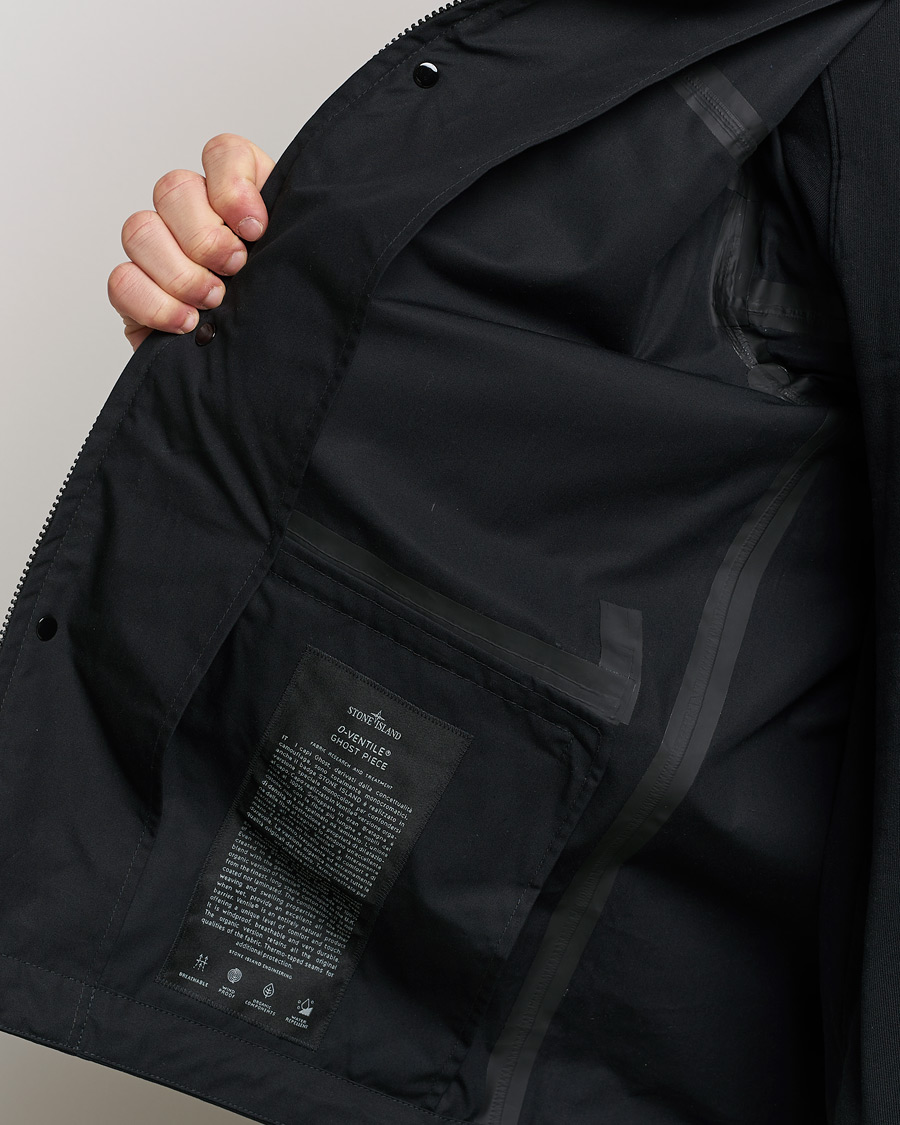 Herre | Jakker | Stone Island | Ghost Hooded Ventile Jacket Black