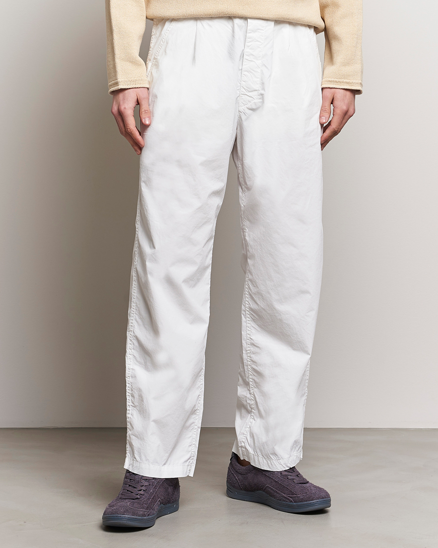 Herre | Nye varemærker | Stone Island | Marina Washed Cotton Canvas Trousers White