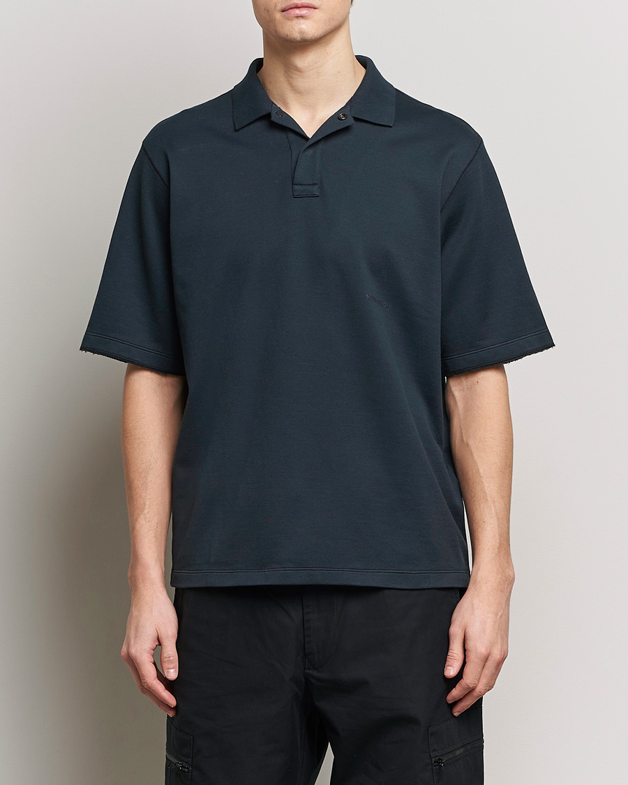 Herr |  | Stone Island | Ghost Garment Dyed Organic Cotton Poloshirt Navy Blue