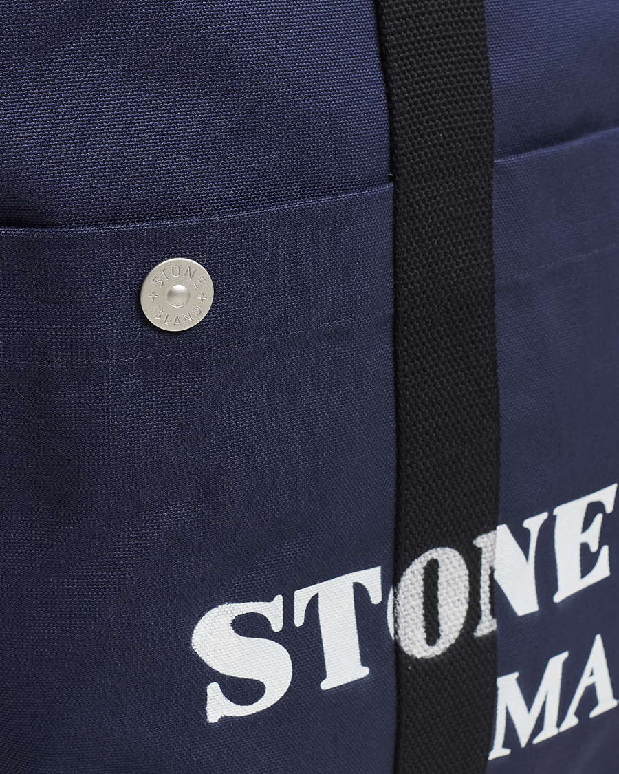 Herre | Stone Island Marina Large Tote Bag Royal Blue | Stone Island | Marina Large Tote Bag Royal Blue