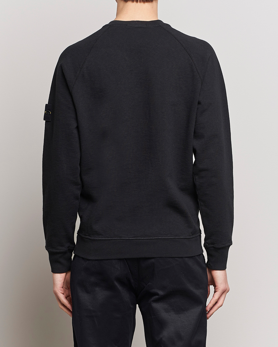 Herre | Trøjer | Stone Island | Garment Dyed Cotton Old Effect Sweatshirt Black