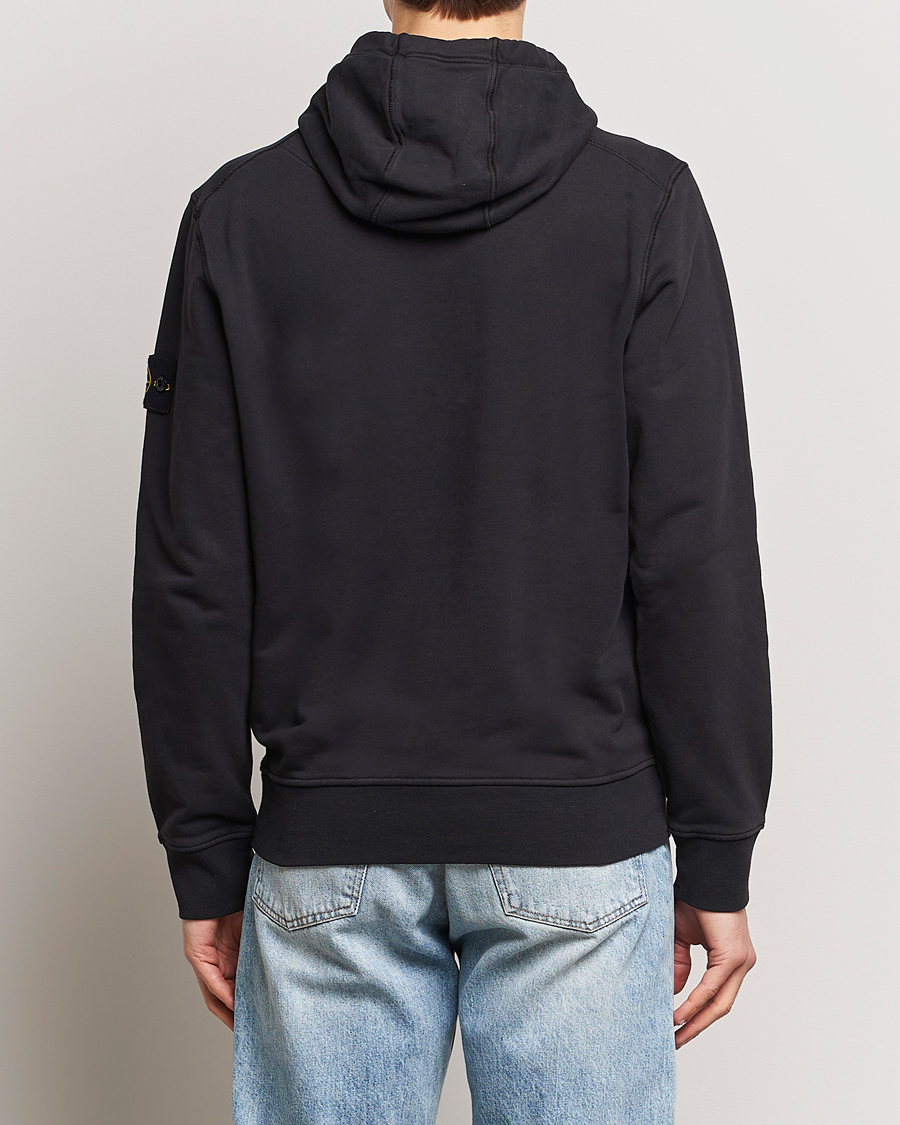 Herre | Trøjer | Stone Island | Garment Dyed Cotton Fleece Hood Black