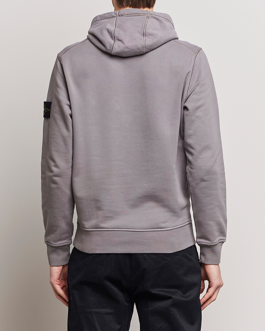 Herre | Trøjer | Stone Island | Garment Dyed Cotton Fleece Hood Dove Grey