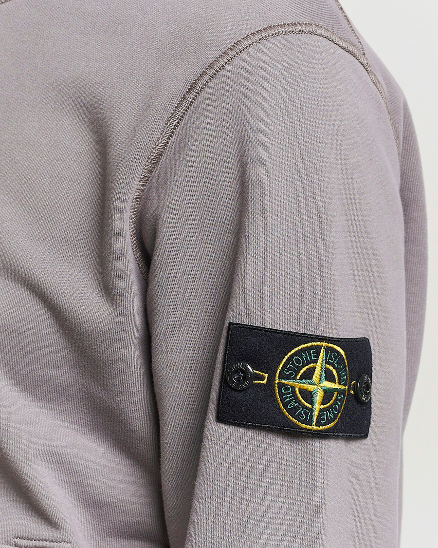 Herre | Trøjer | Stone Island | Garment Dyed Cotton Fleece Hood Dove Grey