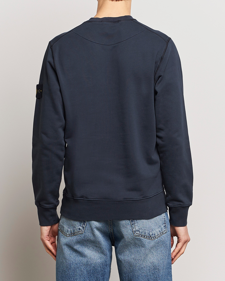 Herre | Trøjer | Stone Island | Garment Dyed Cotton Sweatshirt Navy Blue
