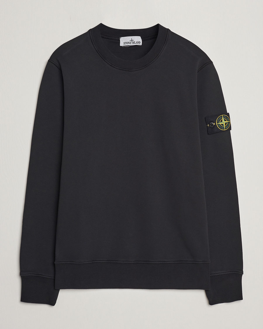 Herre | Trøjer | Stone Island | Garment Dyed Cotton Sweatshirt Black