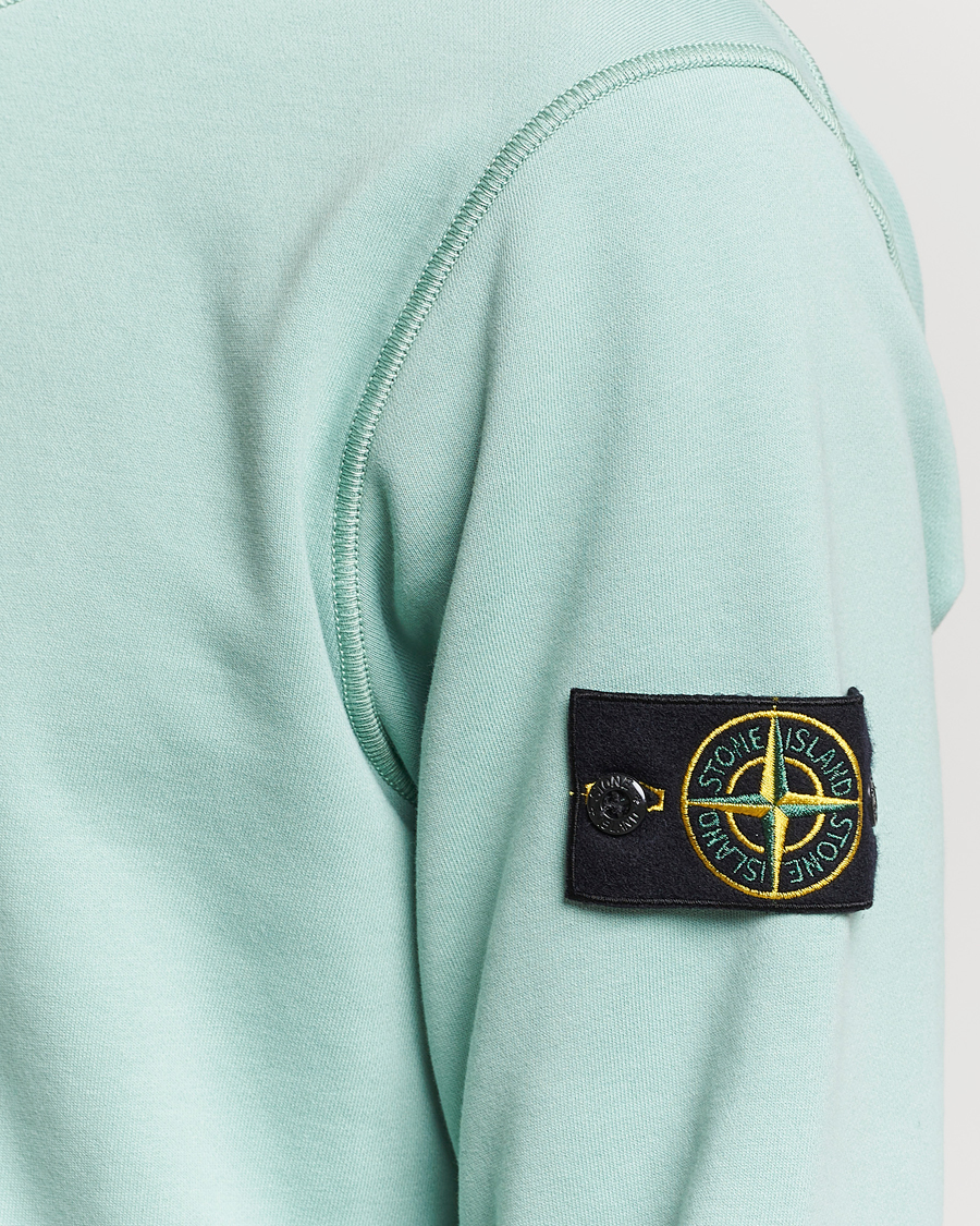 Herre | Trøjer | Stone Island | Garment Dyed Cotton Sweatshirt Light Green