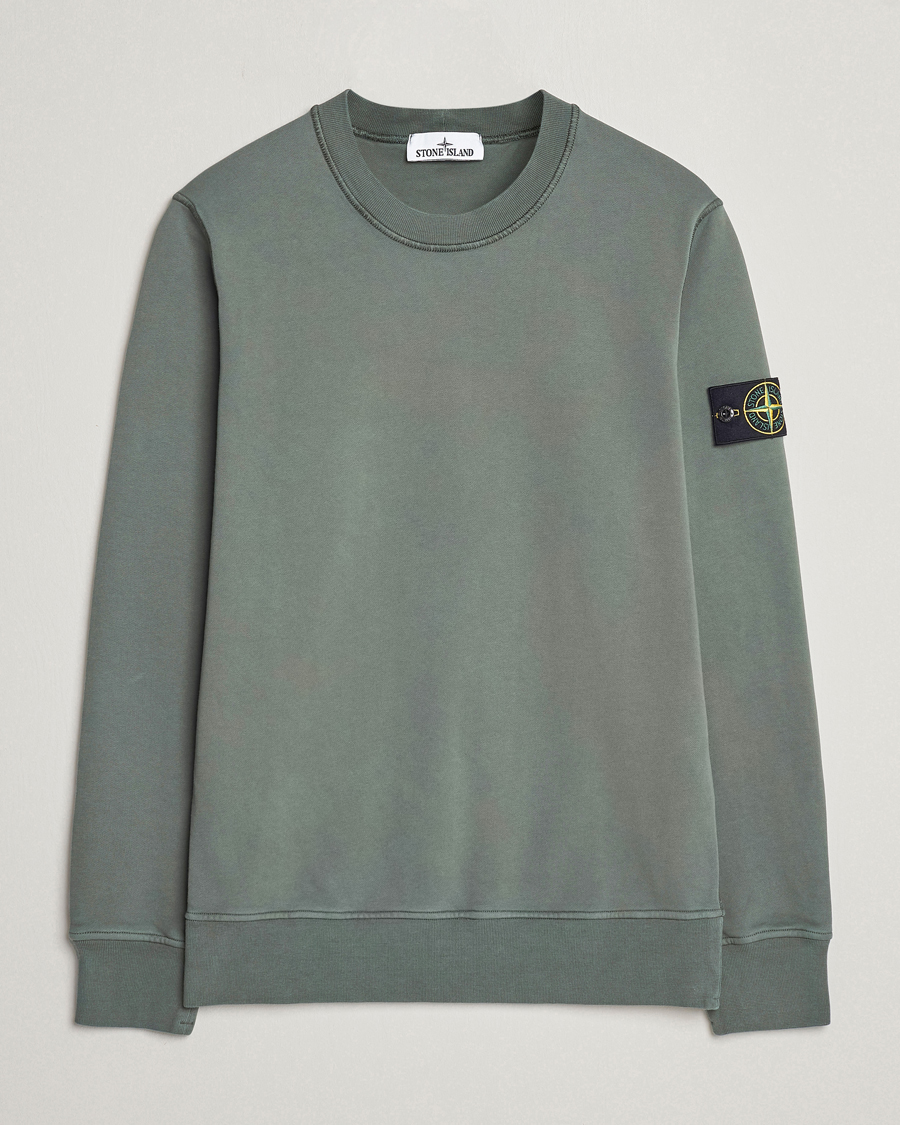 Herre |  | Stone Island | Garment Dyed Cotton Sweatshirt Musk