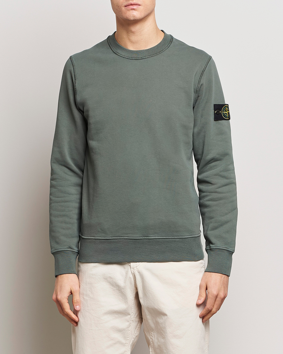 Herre |  | Stone Island | Garment Dyed Cotton Sweatshirt Musk