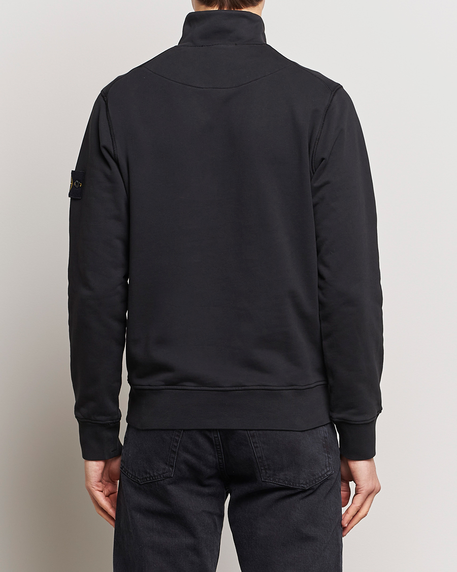 Herre | Trøjer | Stone Island | Garment Dyed Cotton Half Zip Black