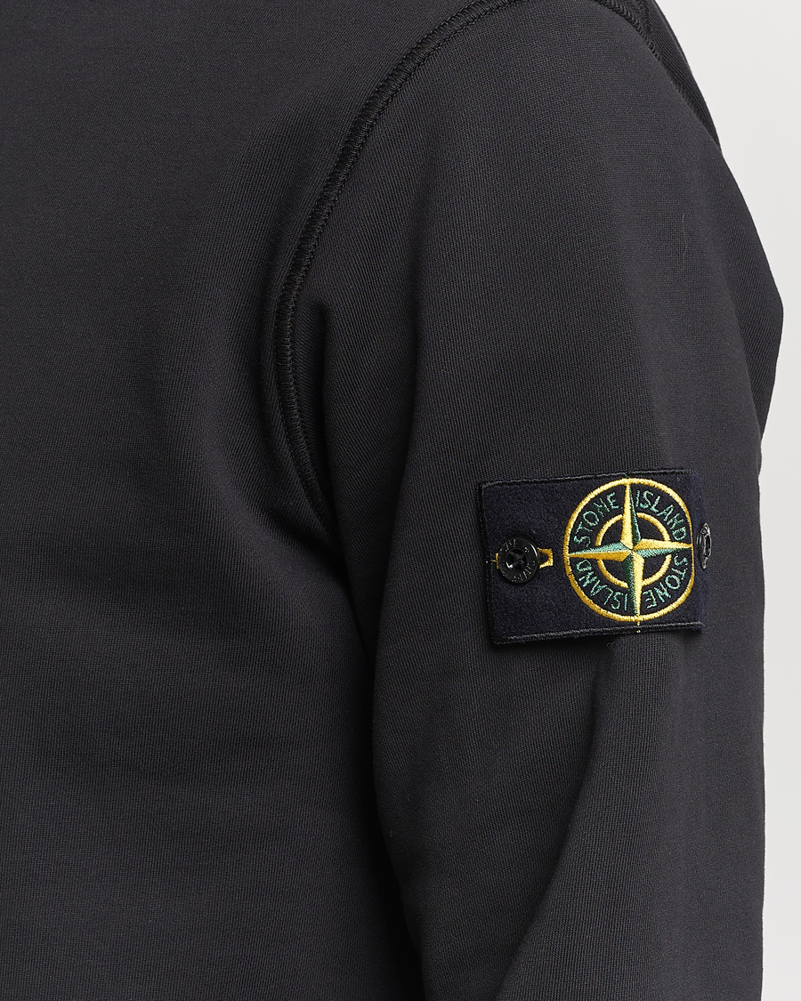Herre | Trøjer | Stone Island | Garment Dyed Cotton Half Zip Black