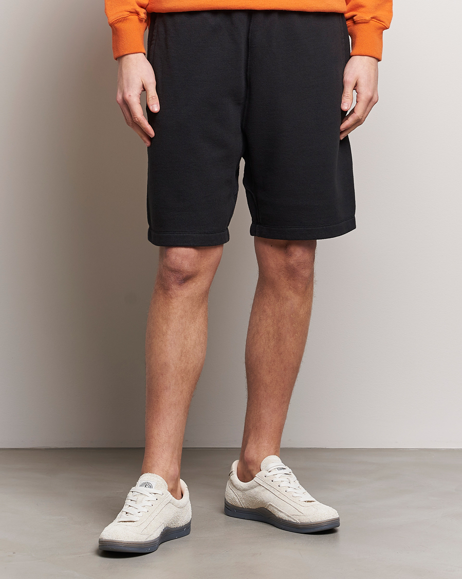 Men | Stone Island | Stone Island | Heavy Cotton Fleece Sweatshorts Black