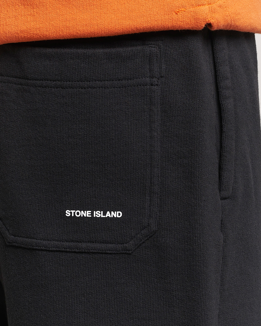 Herre | Shorts | Stone Island | Heavy Cotton Fleece Sweatshorts Black