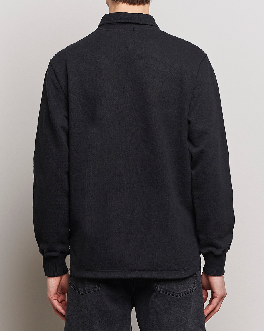 Herre | Trøjer | Stone Island | Heavy Cotton Fleece Half Zip Sweatshirt Black