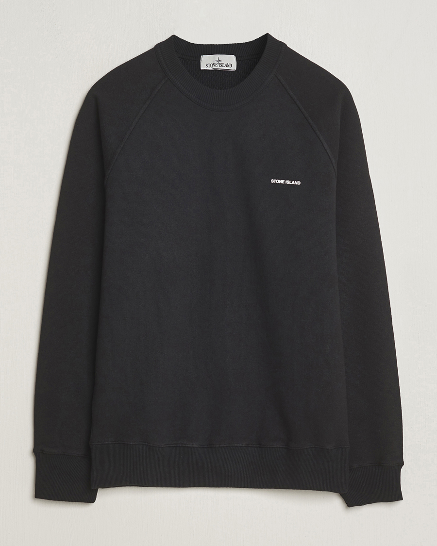 Herre |  | Stone Island | Heavy Cotton Fleece Sweatshirt Black