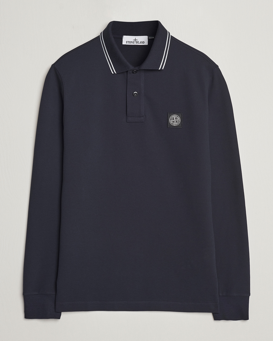 Herre | Trøjer | Stone Island | Organic Cotton Stretch Pique Navy Blue