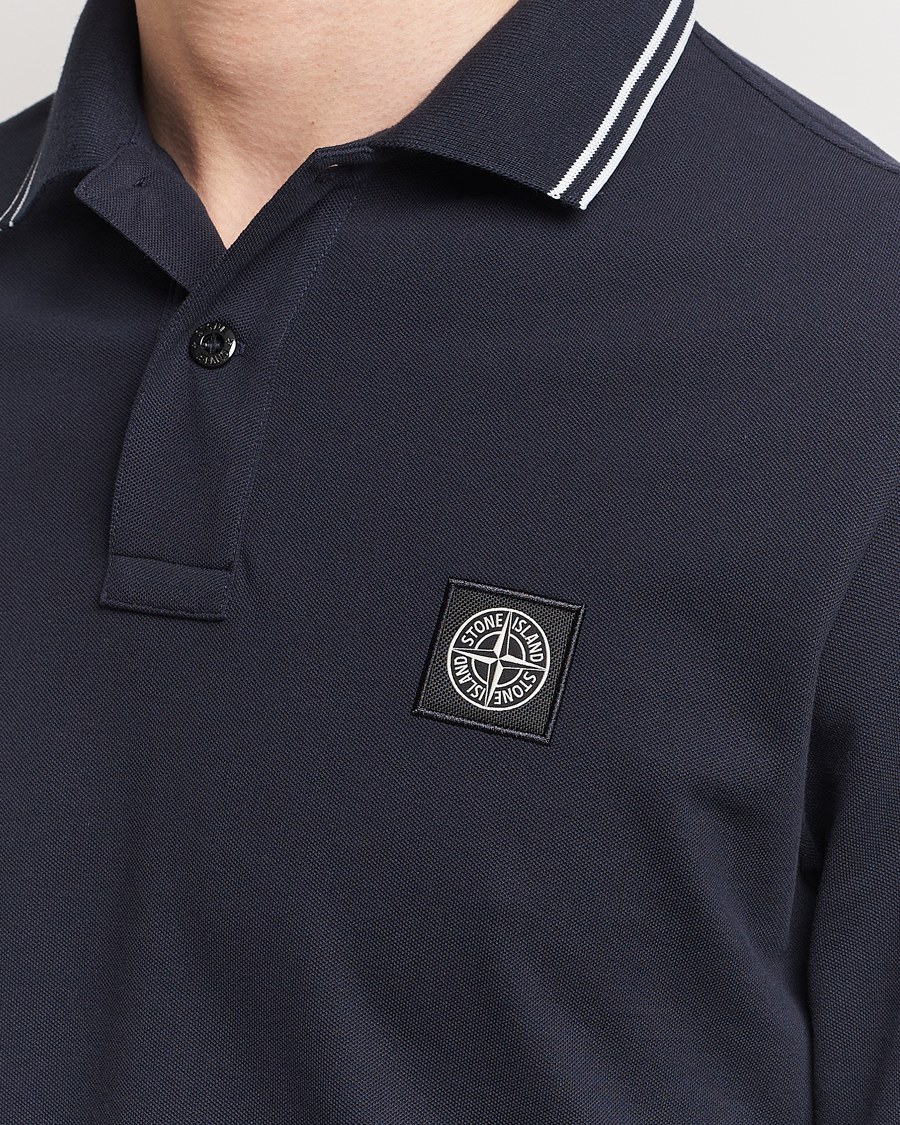 Herre | Trøjer | Stone Island | Organic Cotton Stretch Pique Navy Blue