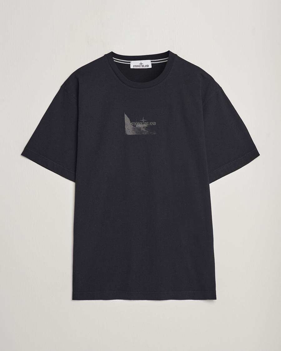 Herre |  | Stone Island | Reflective Two Print Cotton T-Shirt Black