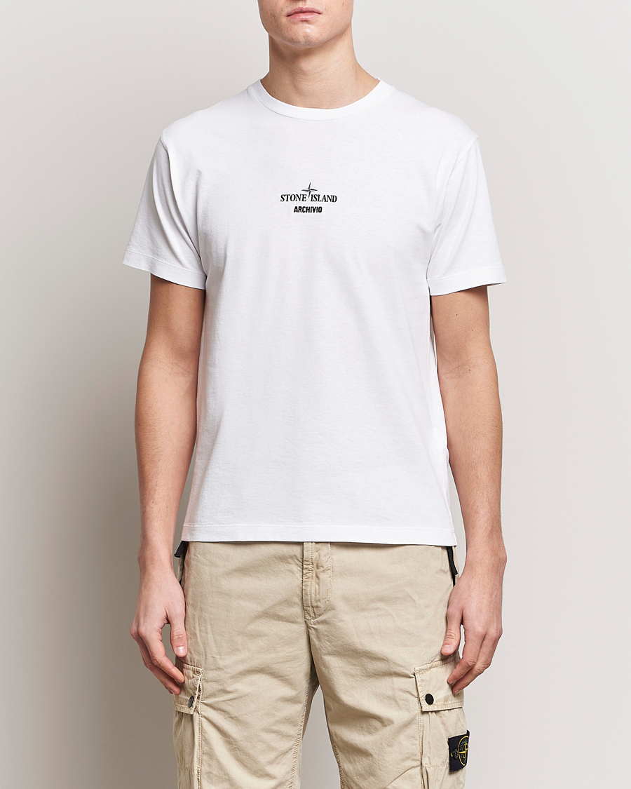 Herre |  | Stone Island | Archivio Print T-Shirt White