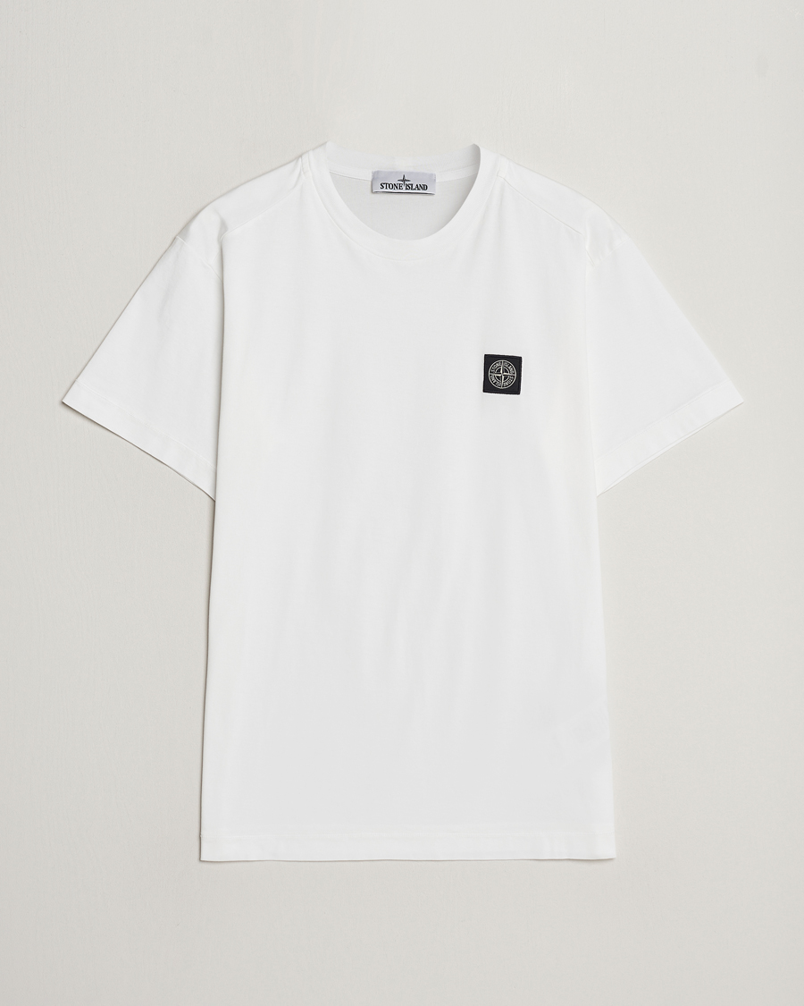 Herre | T-Shirts | Stone Island | Garment Dyed Cotton Jersey T-Shirt White