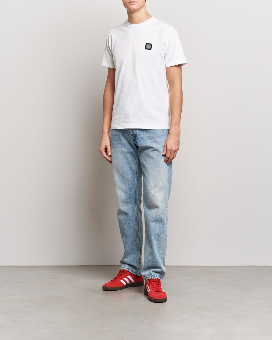Herre | T-Shirts | Stone Island | Garment Dyed Cotton Jersey T-Shirt White