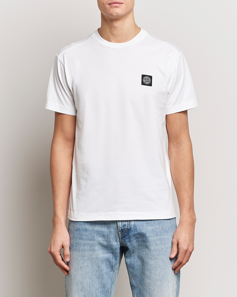 Herre |  | Stone Island | Garment Dyed Cotton Jersey T-Shirt White