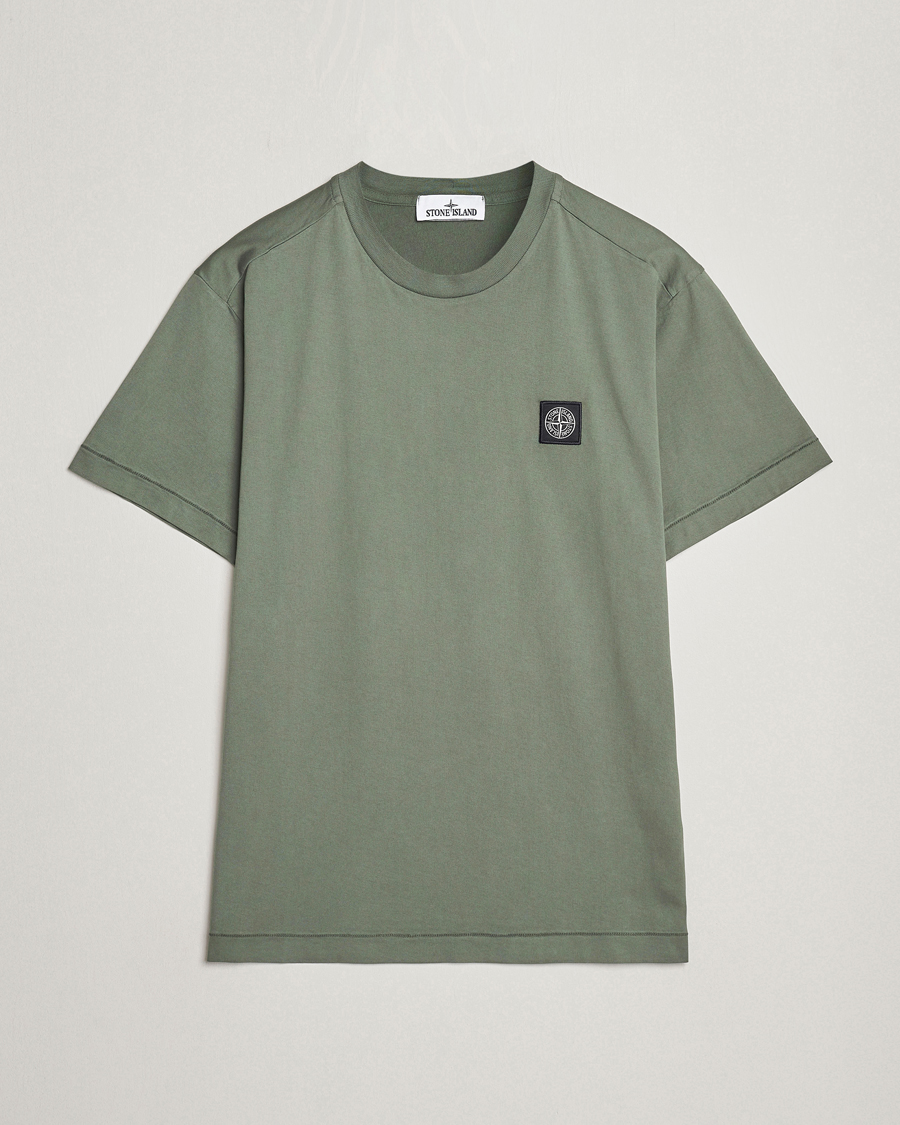 Herre | T-Shirts | Stone Island | Garment Dyed Cotton Jersey T-Shirt Musk