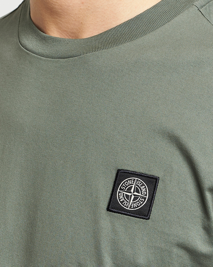 Herre | T-Shirts | Stone Island | Garment Dyed Cotton Jersey T-Shirt Musk