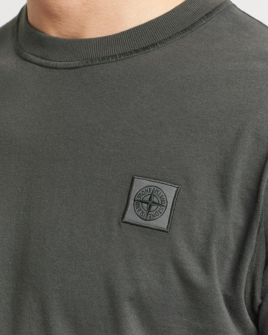 Herre | T-Shirts | Stone Island | Organic Cotton Fissato Effect T-Shirt Charcoal