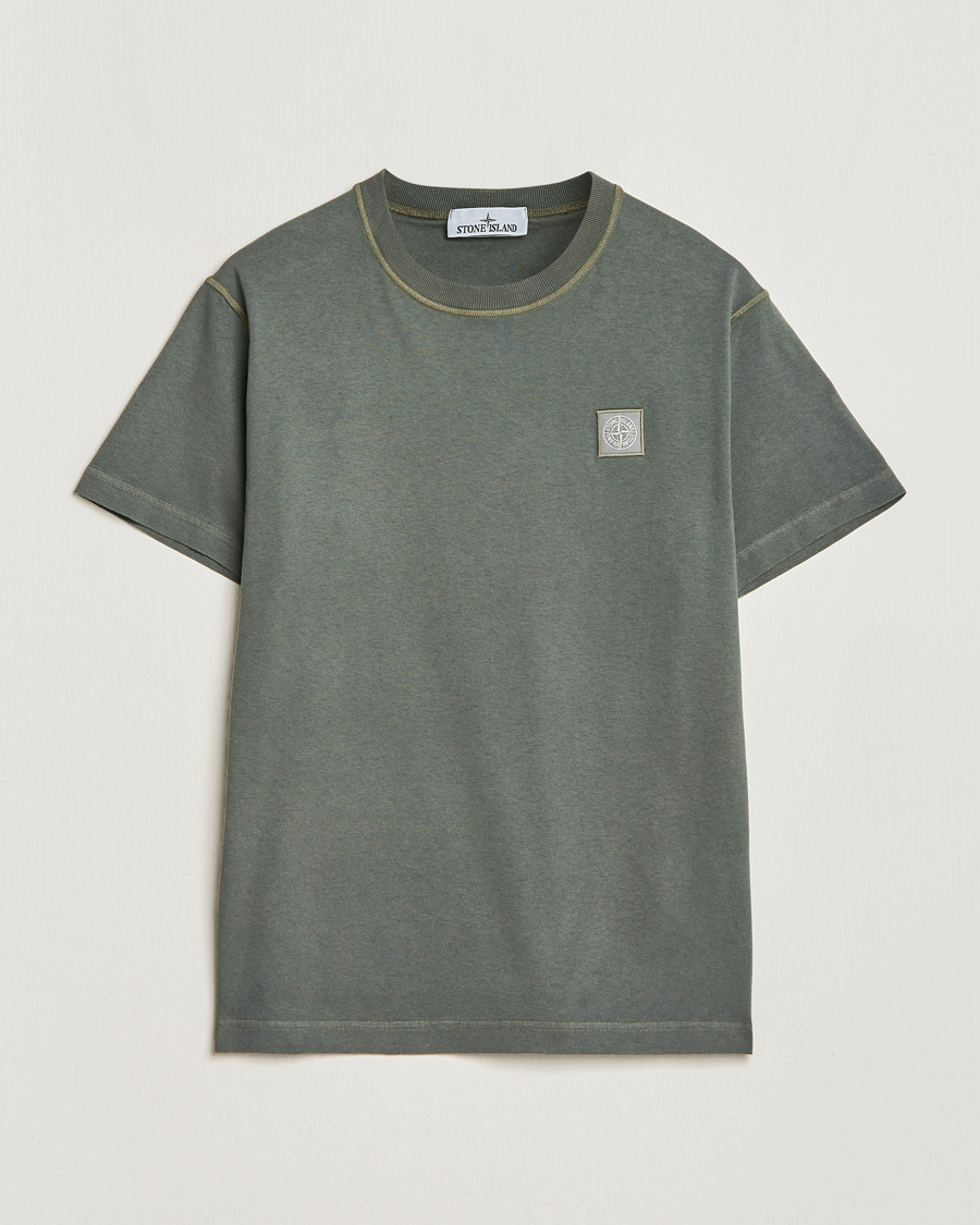 Herre | T-Shirts | Stone Island | Organic Cotton Fissato Effect T-Shirt Musk