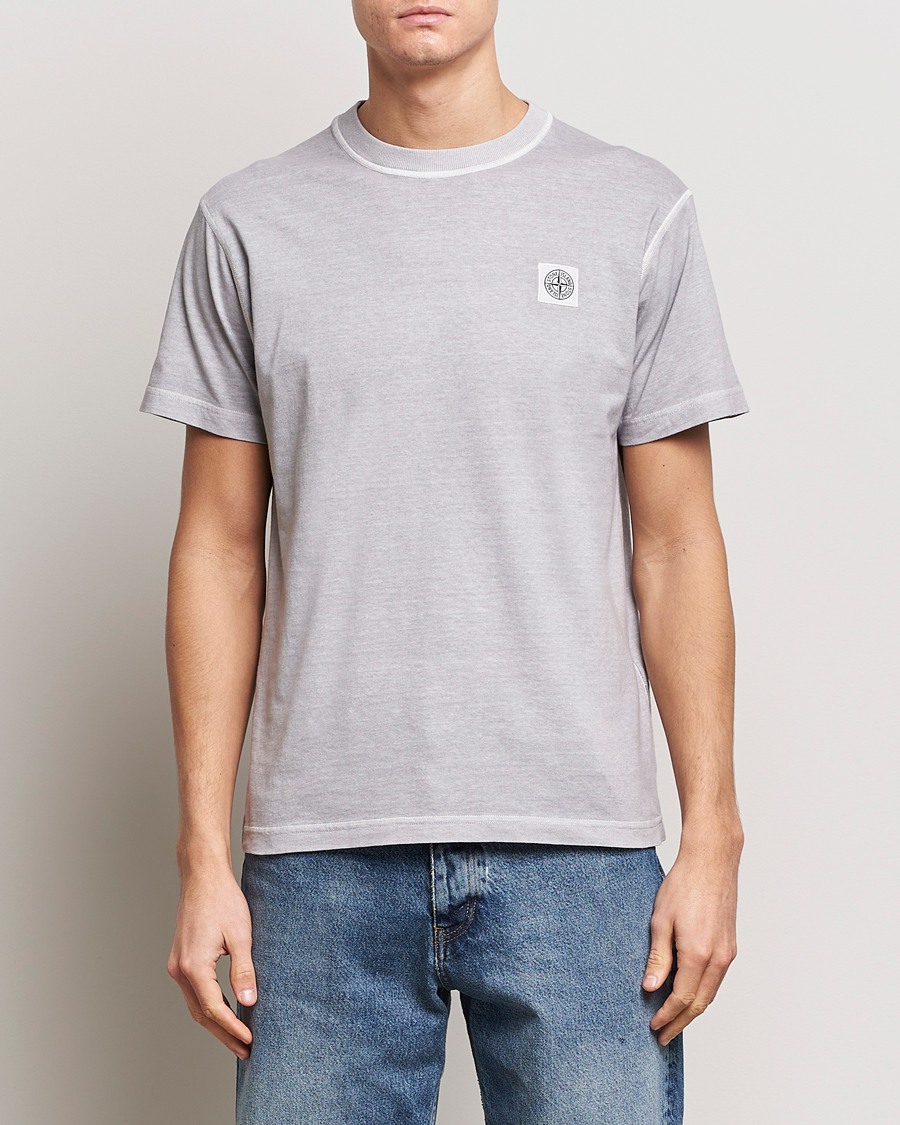 Herre | Tøj | Stone Island | Organic Cotton Fissato Effect T-Shirt Dust